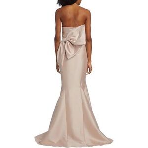 Beverly Mishka size 6 blush pink with bow ball gown